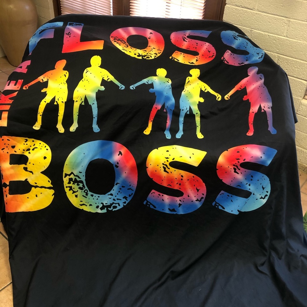 Fortnite Duvet Cover 
 Tie Die “FLOSS LIKE A BOSS”